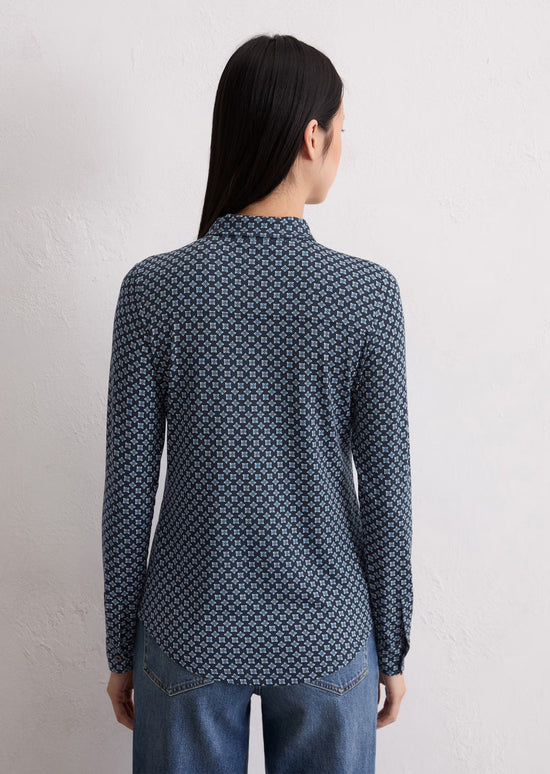 Marc O Polo REGULAR JERSEY PRINT BLOUSE FROM LENZING™ ECOVERO™