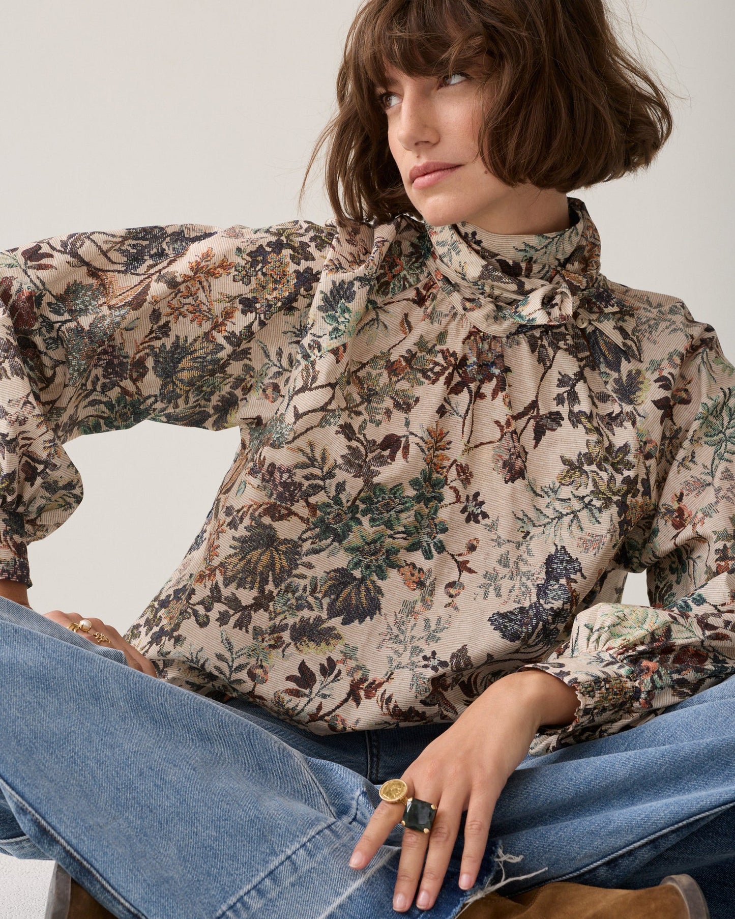 Summum Woman Gobelin-print top