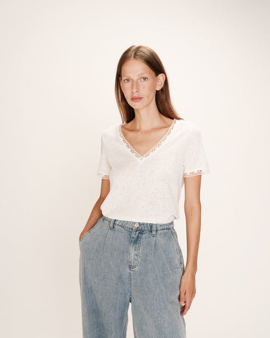 Load image into Gallery viewer, Grace And Mila T-SHIRT ECRU ROME
