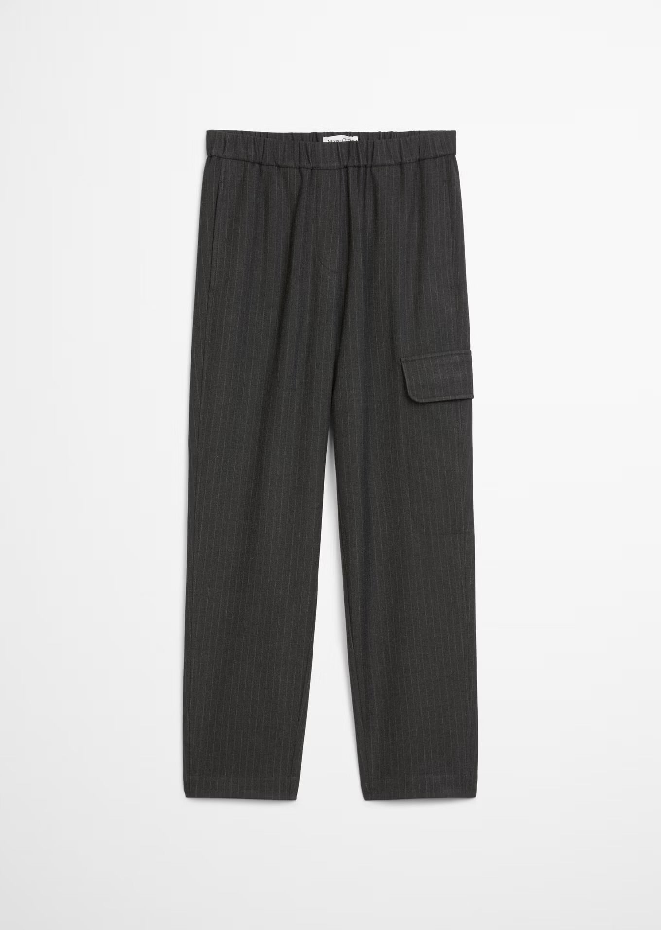 Marc O Polo RELAXED PINSTRIPE FLANNEL TROUSERS MADE FROM A SOFT POLYESTER-VISCOSE BLEND