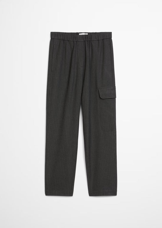 Marc O Polo RELAXED PINSTRIPE FLANNEL TROUSERS MADE FROM A SOFT POLYESTER-VISCOSE BLEND