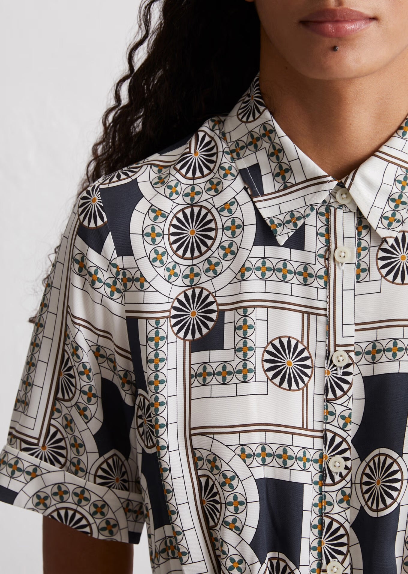 Marc O Polo PRINT DRESS FLARED FROM ECOVERO™ BY LENZING™
