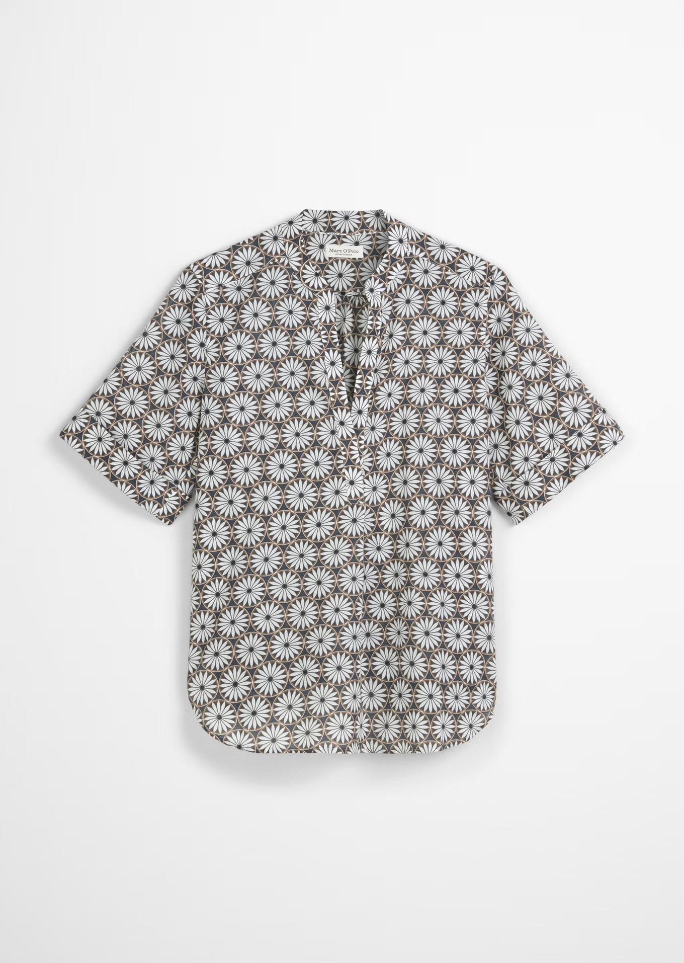 Marc O Polo REGULAR PATTERNED TUNIC BLOUSE MADE FROM SILKY-TOUCH VOILE