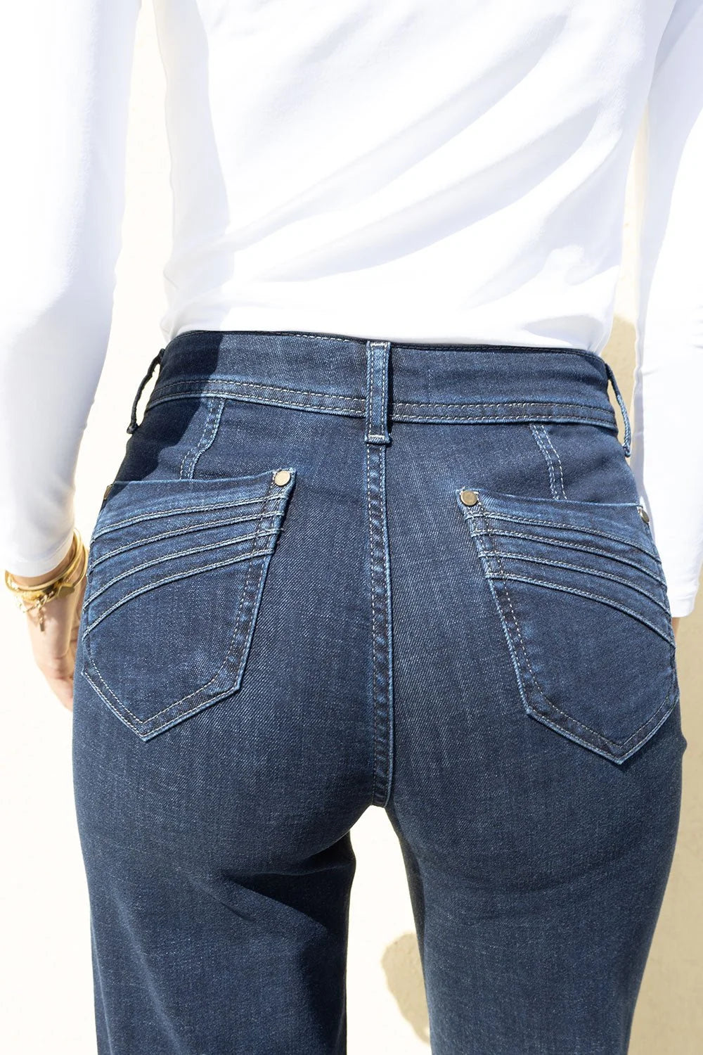 No2mor0 Napoli Wide Leg Denim Trouser - 27" Leg Indigo