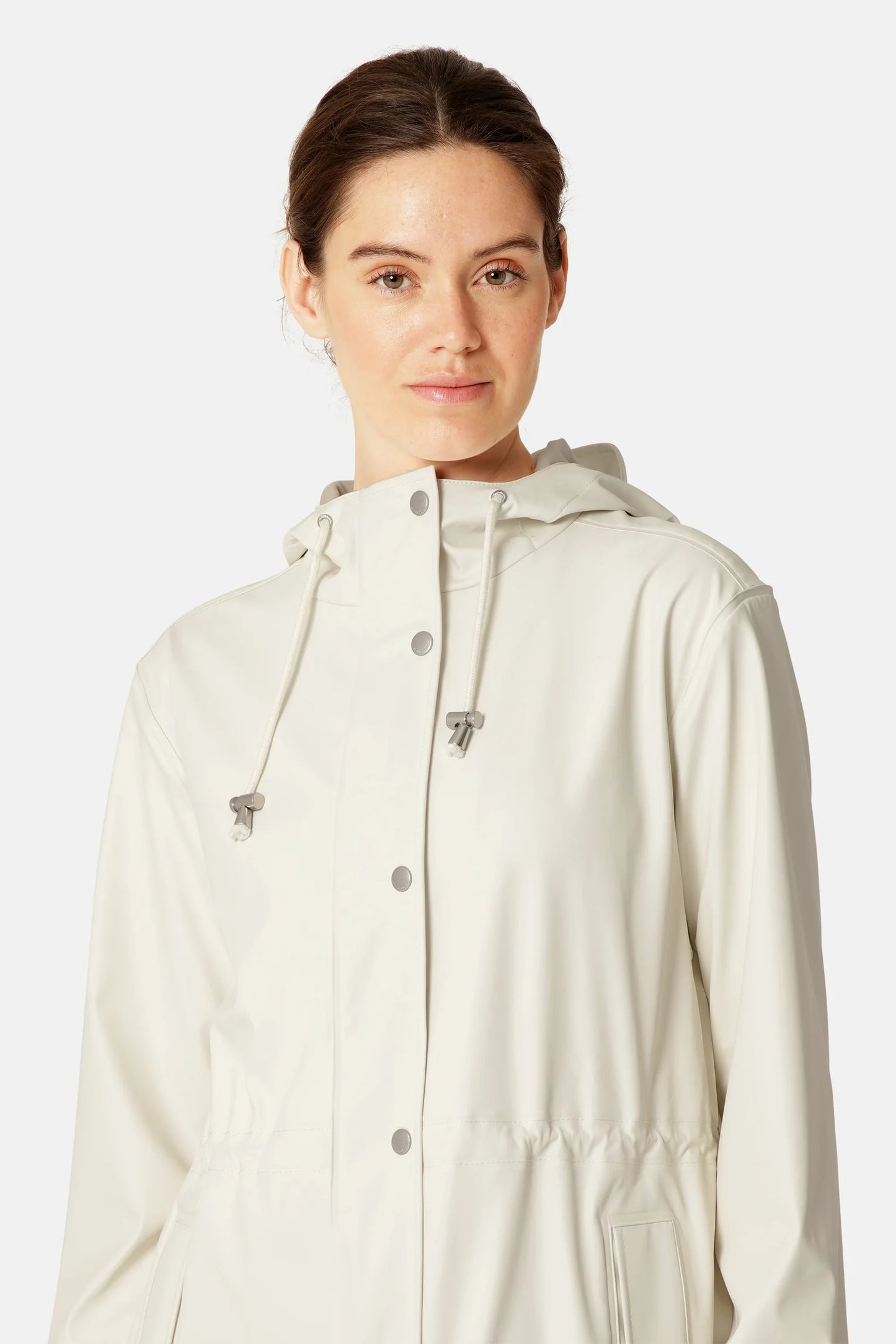Ilse Jacobsen Long Parka Rain Jacket - Milk Creme