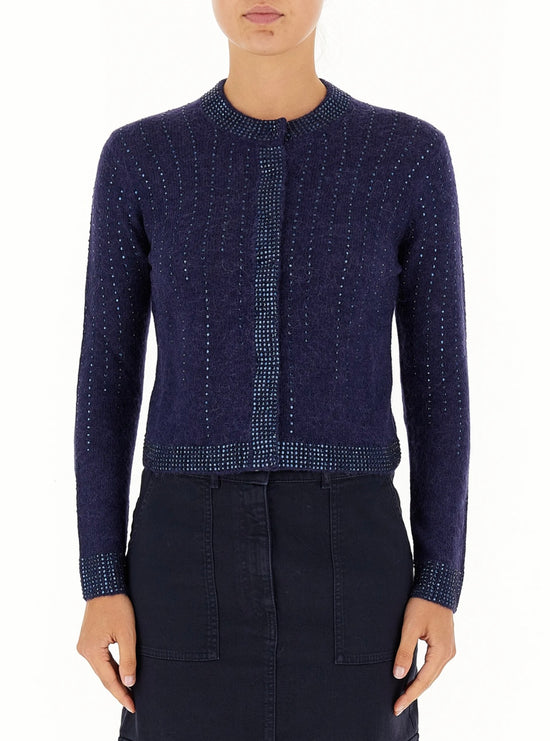 Pennyblack Slim-fit rhinestone cardigan Navy