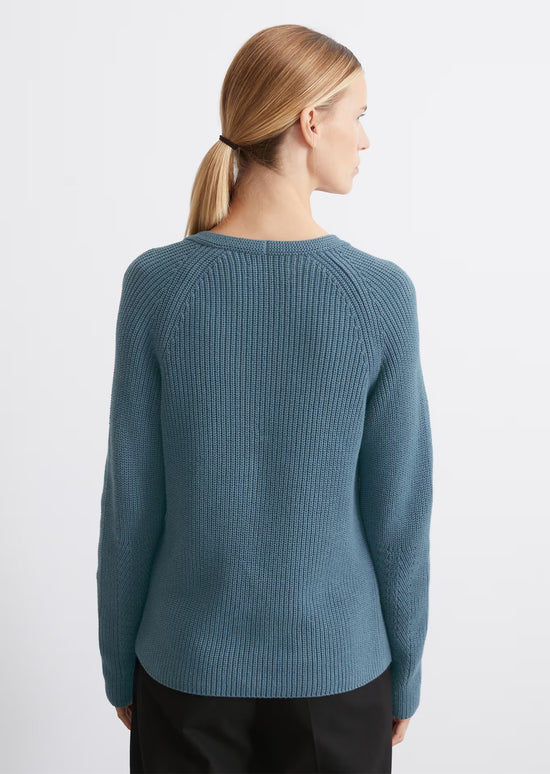 Marc O Polo V-NECK KNITTED SWEATER RELAXED MADE FROM SOFT COTTON YARN