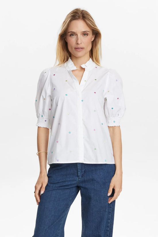 Numph NUJUNE SS SHIRT - Bright White