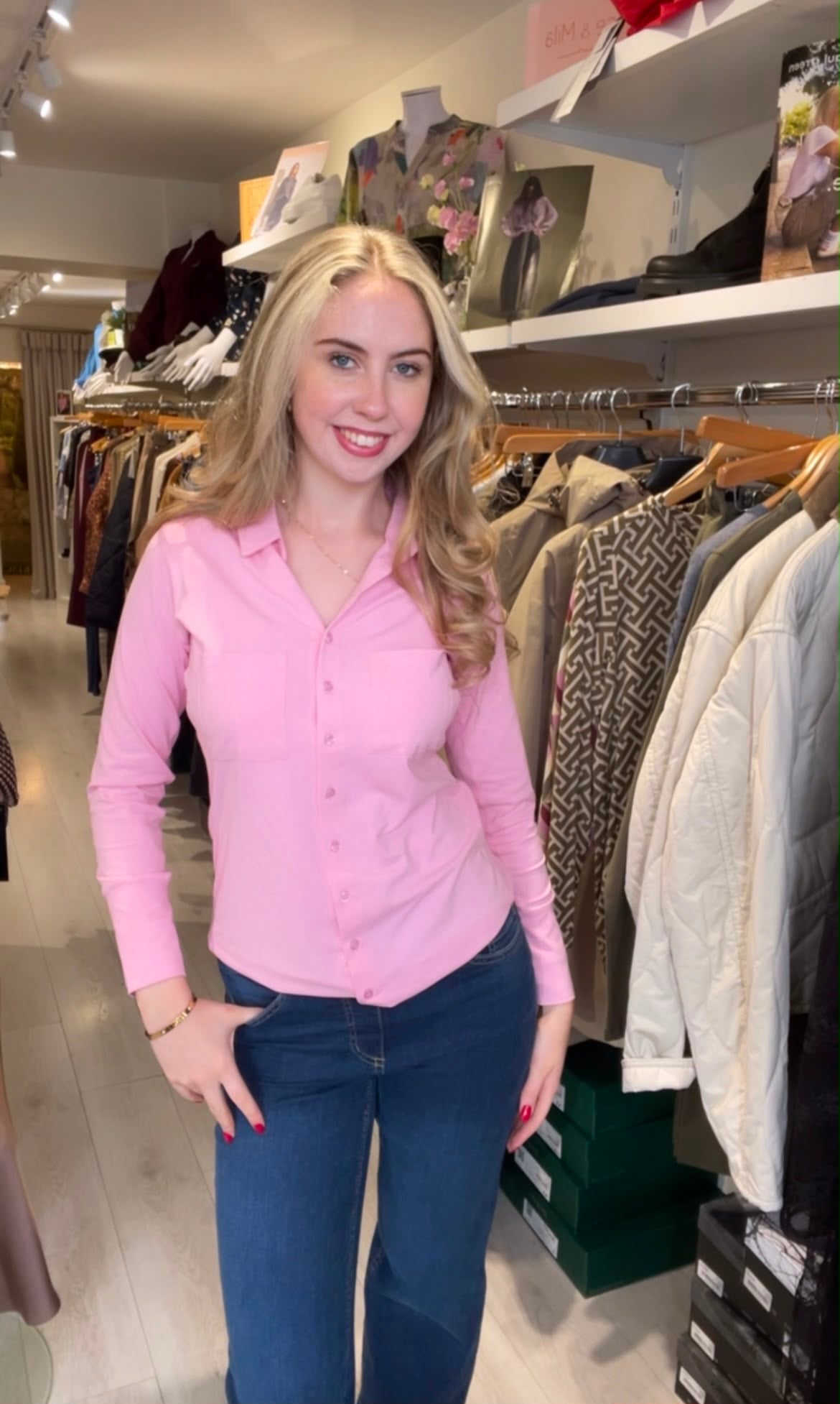 No2mor0 Izzy Cotton Shirt Petal Pink