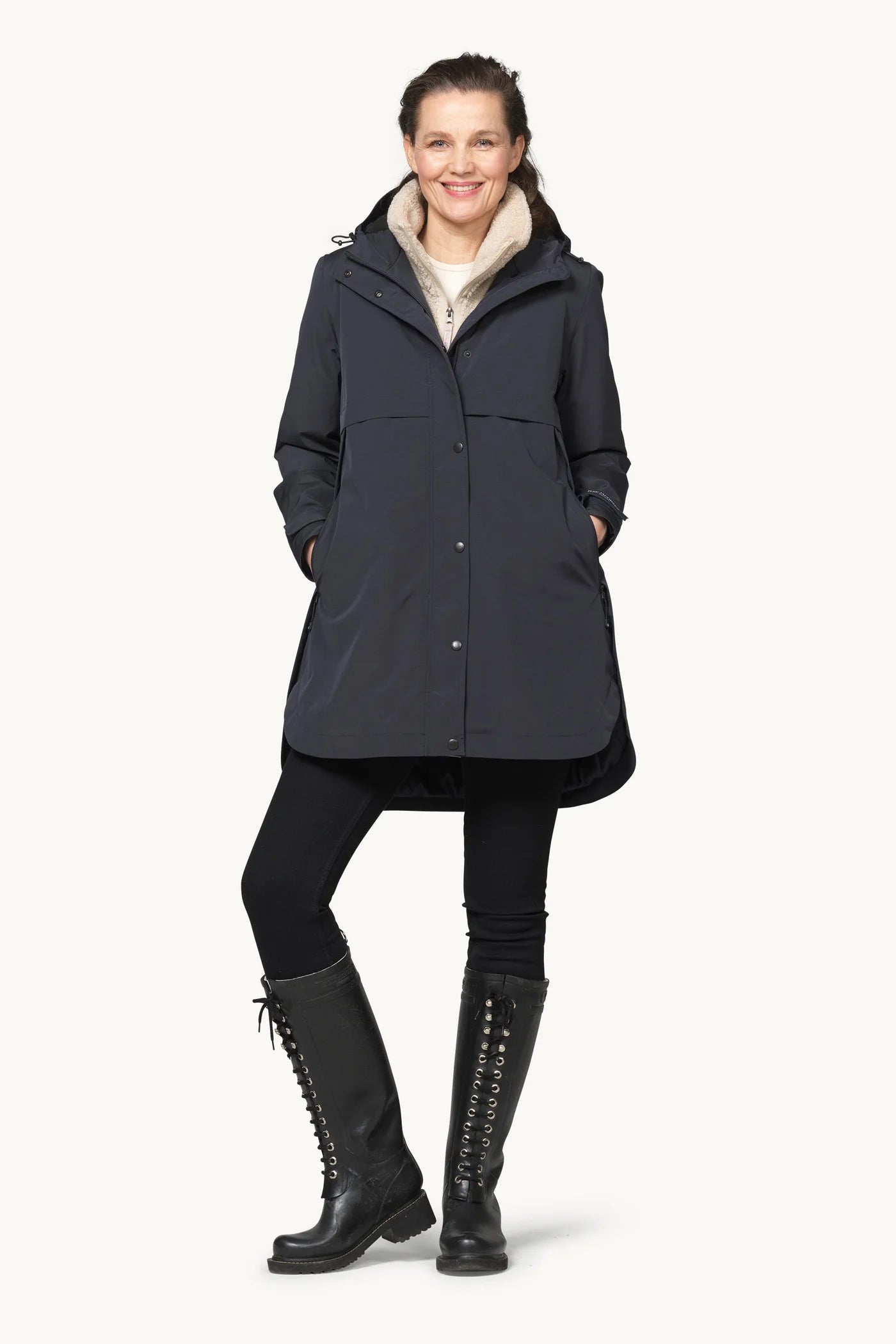 Ilse Jacobsen PADDED RAINCOAT - DARK INDIGO