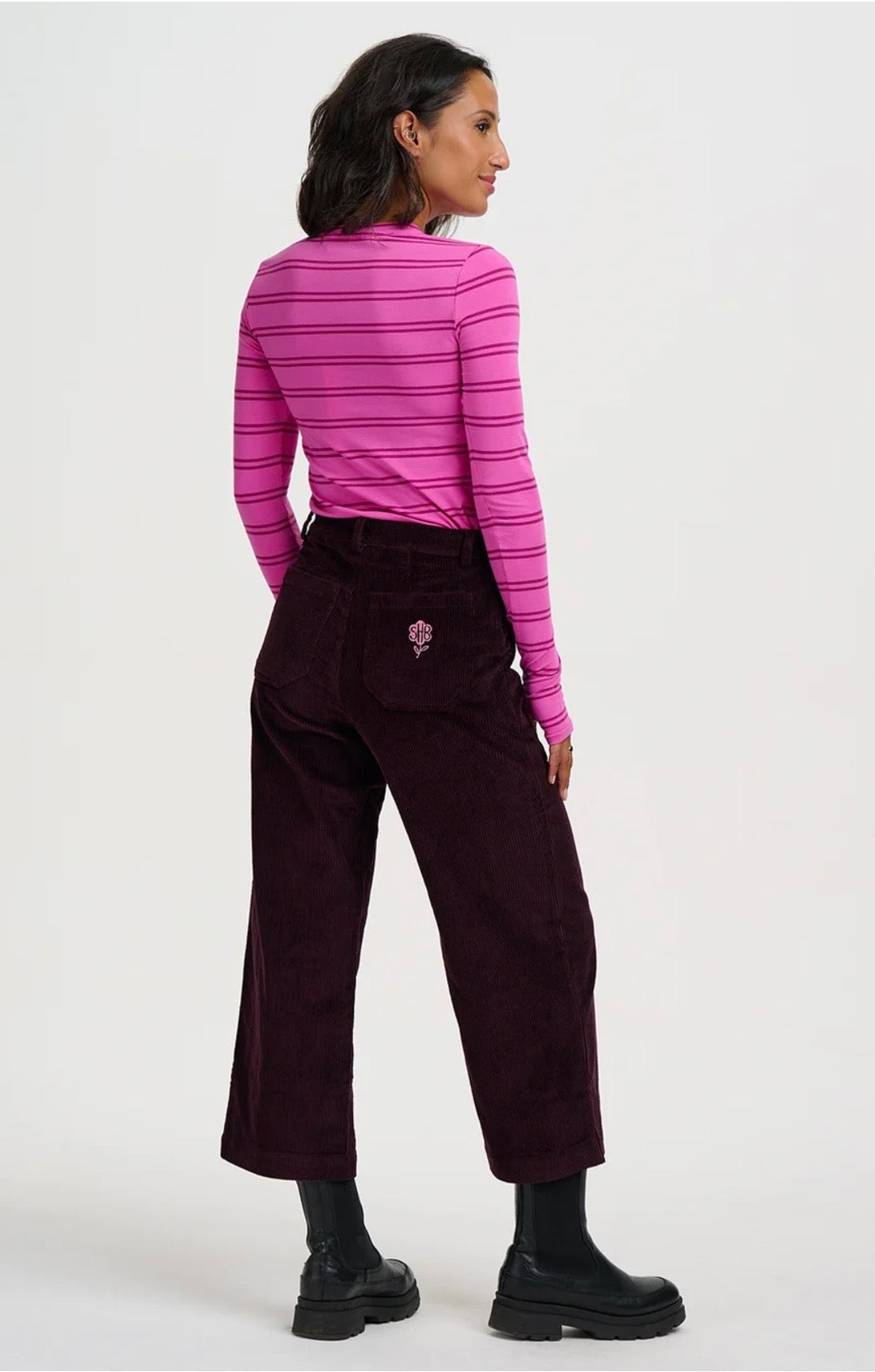 Sugarhill Brighton Lindley Cord Cropped Trousers
Dark Plum