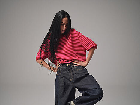 Heyanno MMHPoetic Stripe Knit
Relaxed fit Brick