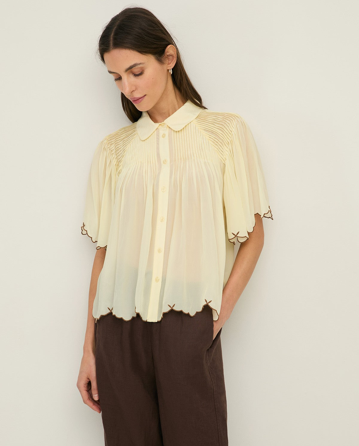 Yerse ROMANTIC BLOUSE WITH EMBROIDERY