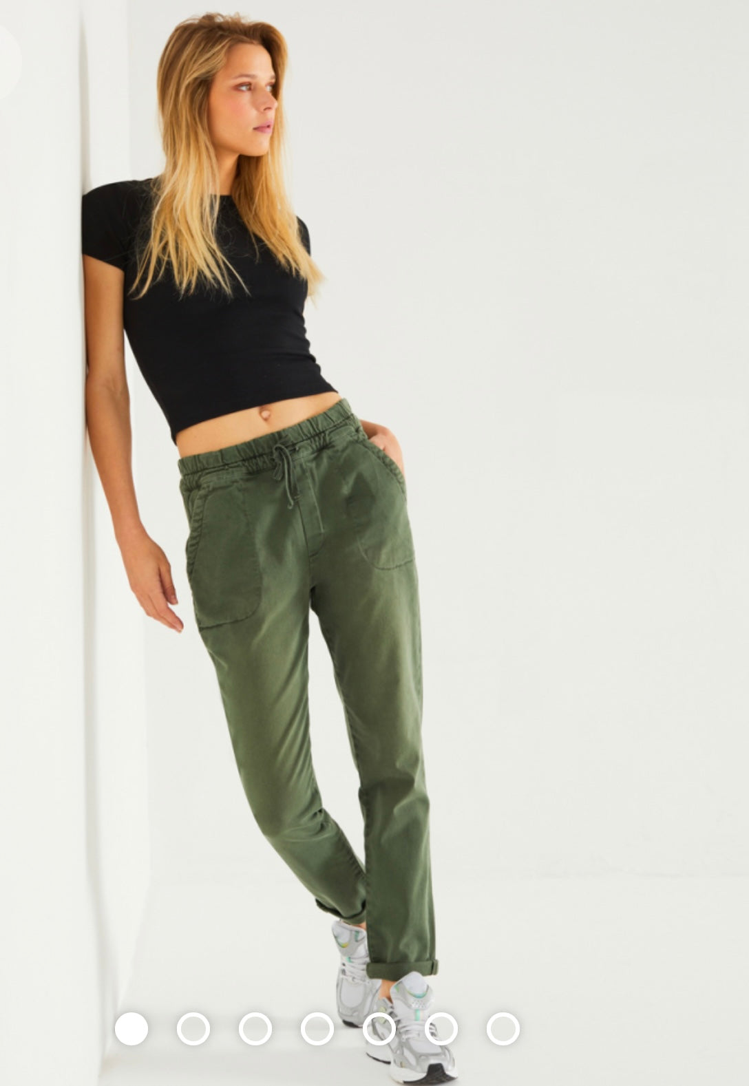 Load image into Gallery viewer, Reiko Roma CARGO TROUSER ROMA JOG - ARMY
