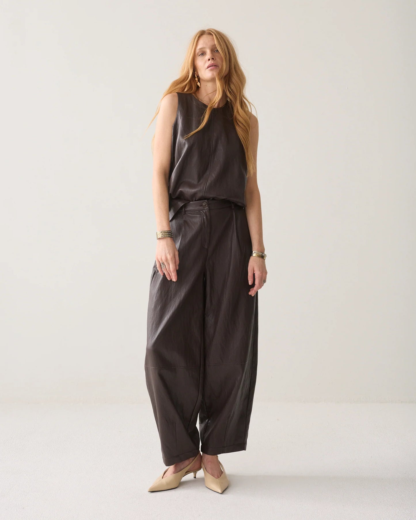 Summum Woman Faux leather top