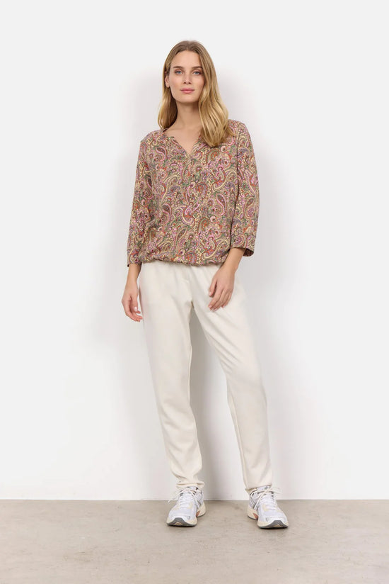 Load image into Gallery viewer, Soya Concept SC-FELICITY AOP 453 BLOUSE LIGHT PINK
