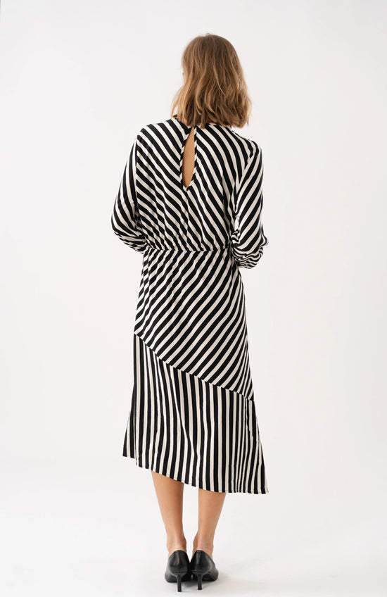 Lollys Laundry RigaLL Midi Dress LS - Stripe