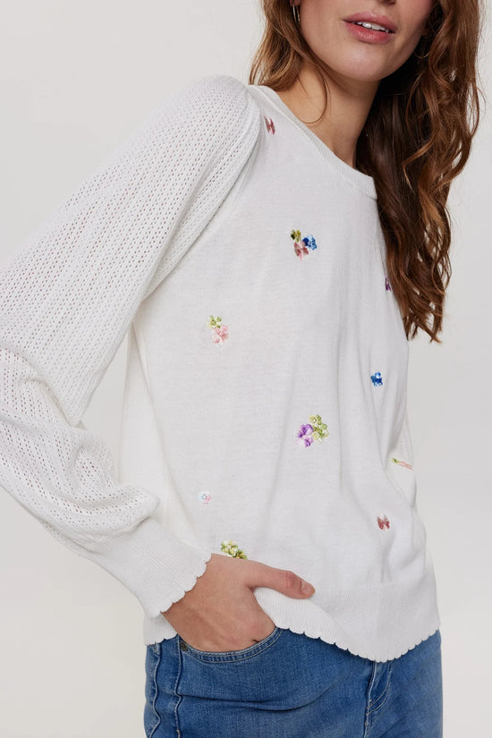 Numph NUMILENA NUMILENA LS PULLOVER - Cloud Dancer