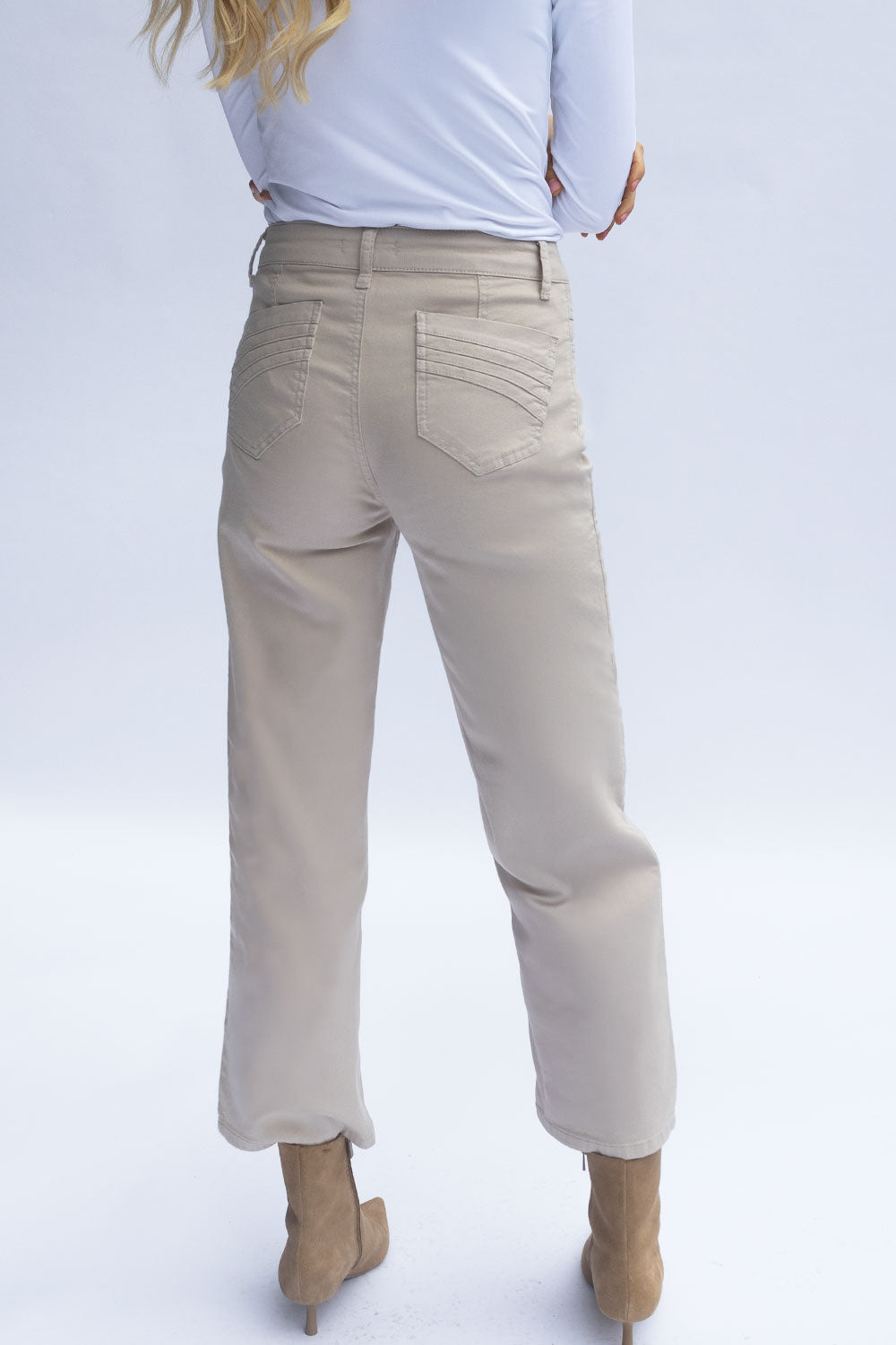 No2mor0 Napoli Wide Leg Denim Trouser - 27" Leg
Taupe