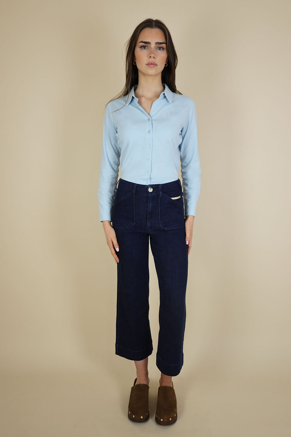 No2mor0 Toni Wide Leg Denim Trouser – 26" Leg