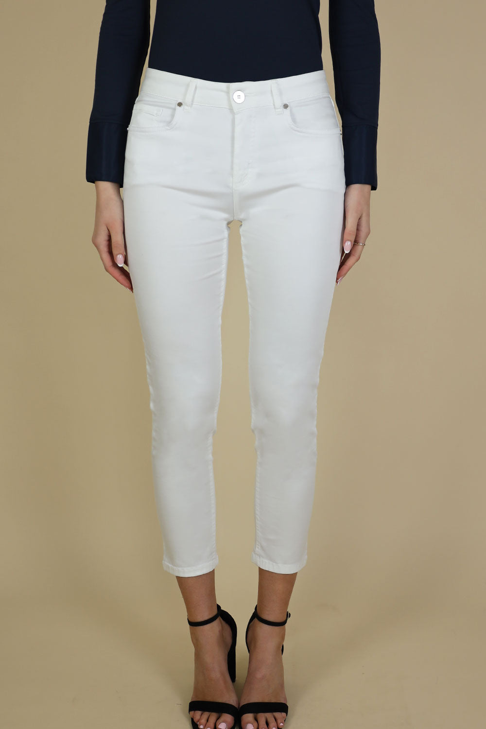No2mor0 Unity 3/4 Tencel Trouser - 25" Leg White