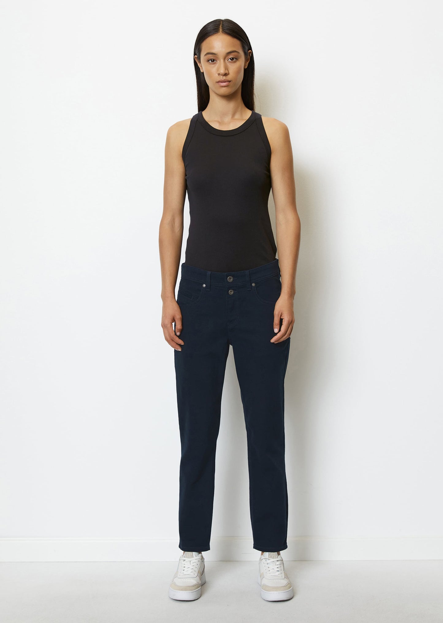 Marc O Polo THEDA CROPPED BOYFRIEND TROUSERS MADE OF STRETCHY ORGANIC COTTON