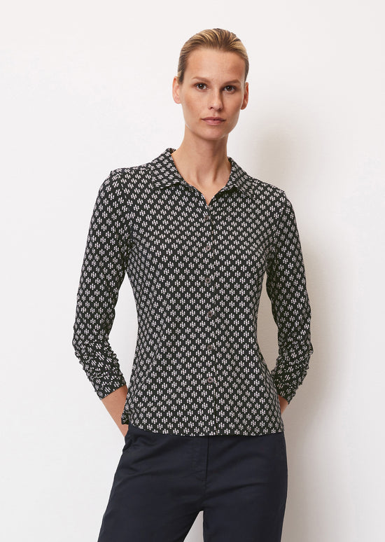 Marc O Polo JERSEY BLOUSE WITH AN ALL-OVER PRINT IN A REGULAR FIT MADE OF LENZING™ ECOVERO™