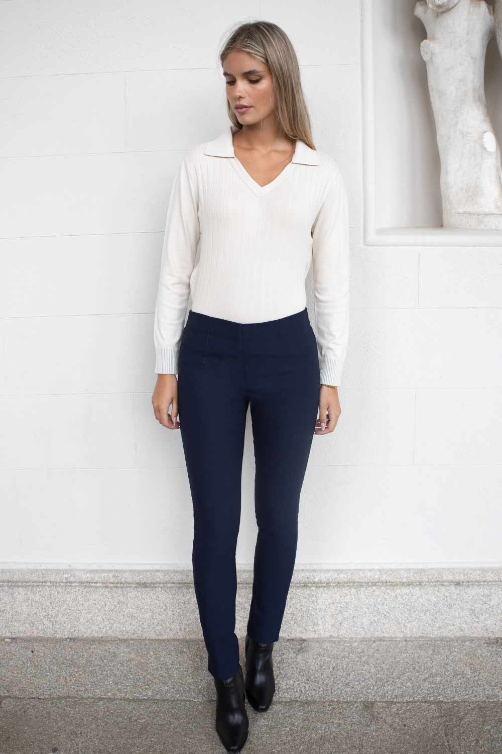 No2mor0 New York Trouser - 30" Leg Navy