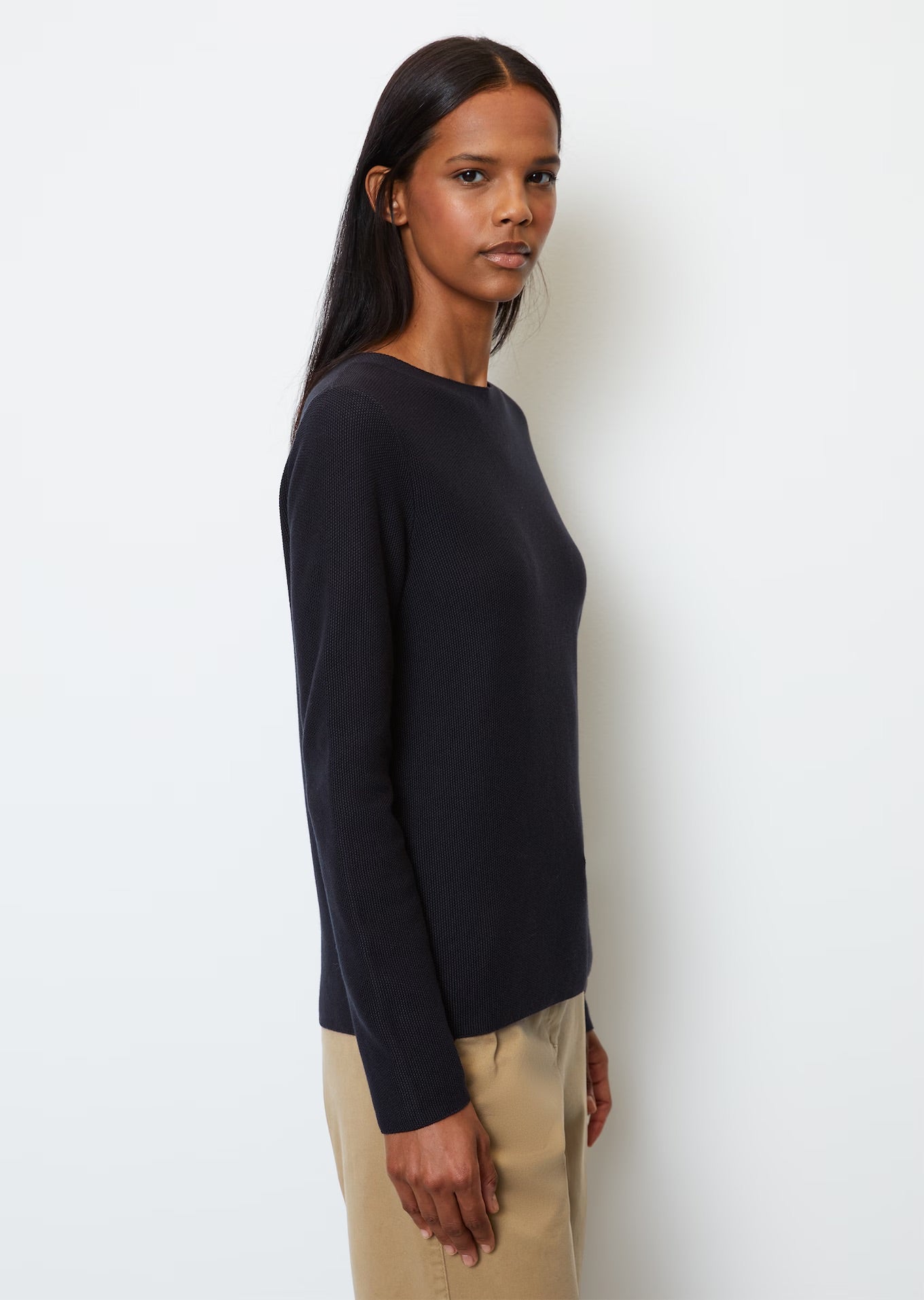 Marc O Polo JUMPER WITH RICE GRAIN STRUCTURE MADE OF SOFT ORGANIC COTTON