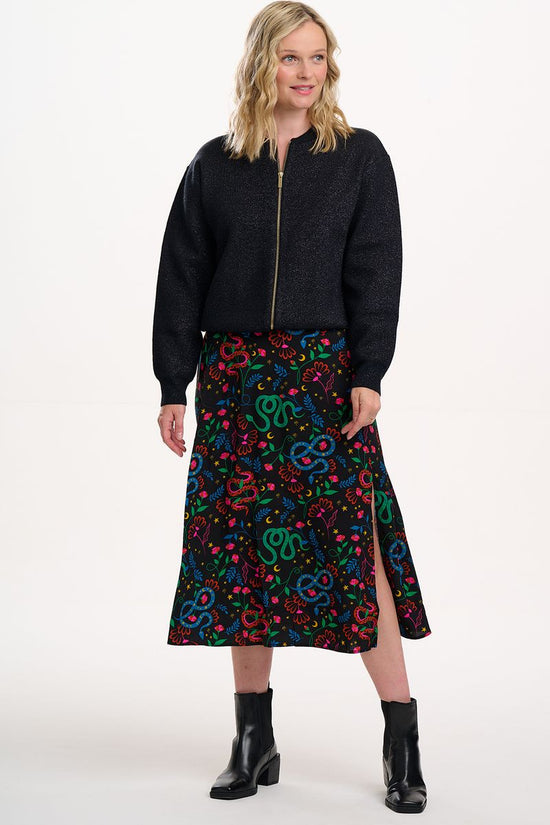 Sugarhill Brighton Solana Bomber Jacket - Black Sparkle