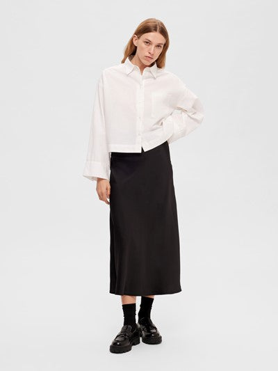 Selected/Femme SATIN MIDI SKIRT