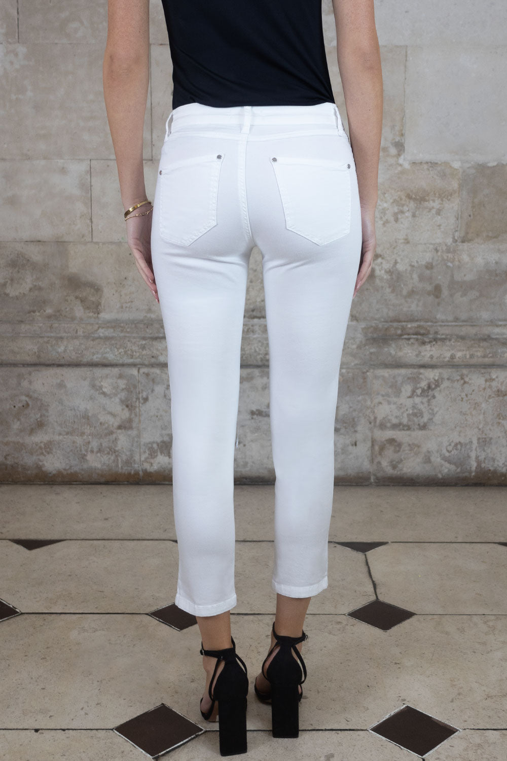 No2mor0 Unity 3/4 Tencel Trouser - 25" Leg White