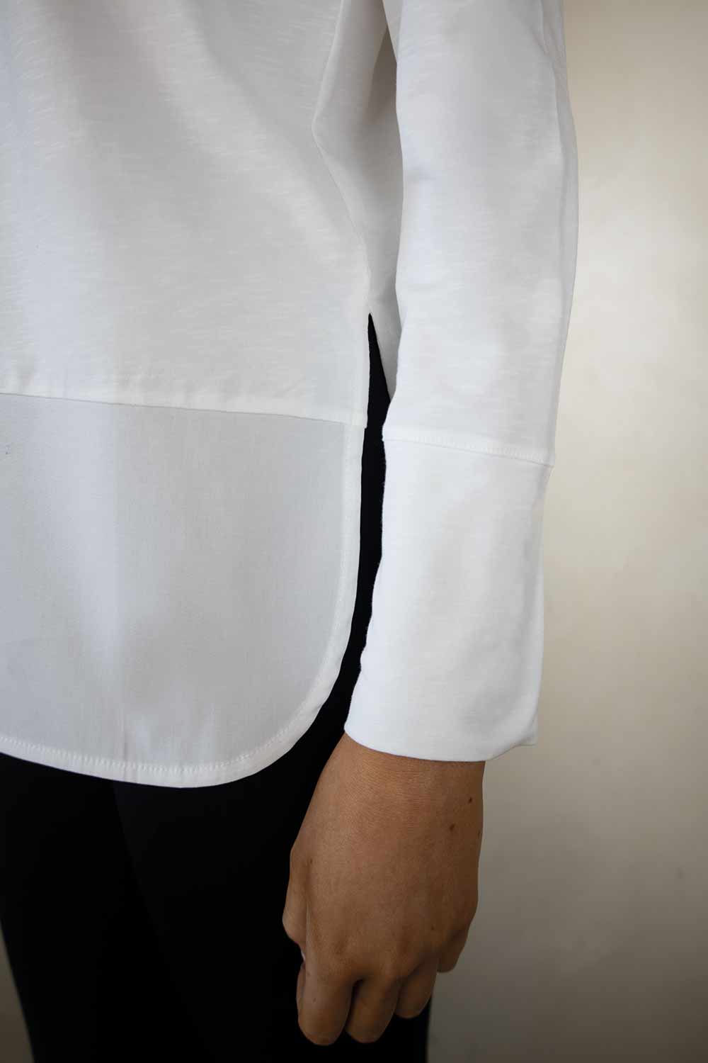 No2mor0 Sara Collarless Layering Shirt